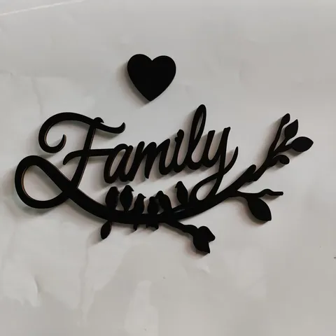 Wooden Family Wall Sign Hanging Decor With Bird And Branch Cutout Rustic Wood Art For Home Living Room Decoration