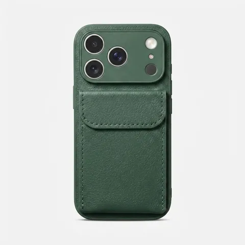 Luxury PU Leather Magnetic Card Holder Kickstand Phone Case Shockproof Solid Color Lychee Texture Protective Cover For iPhone