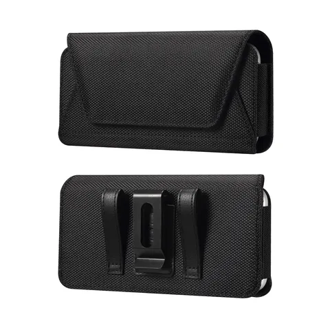 Heren Oxford Stof Telefoon Heuptas Zakelijk Casual Riemlus Telefoontas Houder Portemonnee Kaartsleuf Magnetische Sluiting Hoes