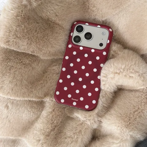 Cute Matte Polka Dot Star Phone Case Compatible With iPhone Premium TPU Shockproof Back Cover With Magnetic Dual Star Stand For Apple