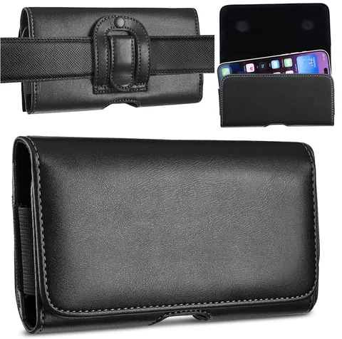 Funda Universal para Teléfono de Polipiel Horizontal con Passante para Cinturón Cierre Magnético Funda Antigolpes