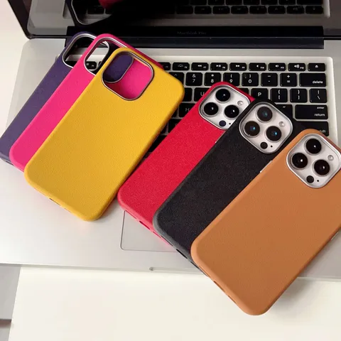 Nep Lederen Structuur Telefoonhoesje Verguld Lensframe Matte Zachte Cover Schokbestendige Beschermhoes Voor iPhone Modellen