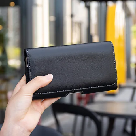 Funda Universal para Teléfono de Polipiel Horizontal con Passante para Cinturón Cierre Magnético Funda Antigolpes