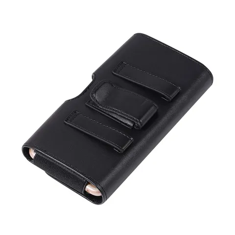 Men Phone Waist Bag TPU Leather Pouch Belt Clip Magnetic Closure Card Slot Business Casual Mobile Phone Belt Holster Case