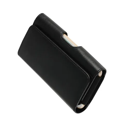 Men Phone Waist Bag TPU Leather Pouch Belt Clip Magnetic Closure Card Slot Business Casual Mobile Phone Belt Holster Case
