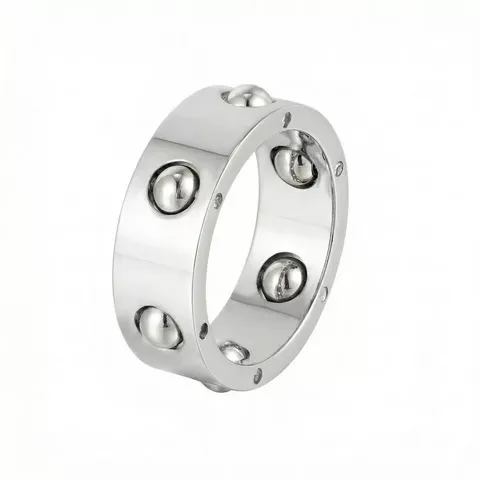 Bague en Acier Titane Plaqué Or 18K Avec Perles Rotatives Pour Femmes Style Sweet Cool Géométrique Anti-Stress Bague Empilable Bijoux