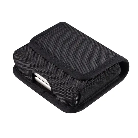 Universal Folding Screen Phone Case PU Leather Nylon Waist Belt Pouch Shockproof Protective Cover Sleeve For Folding Mobile Phones