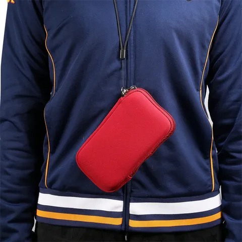 Funda Universal Elástica de Neopreno para Teléfono Celular con Cordón para Cuello Cremallera Bolso de Mano Carcasa Protectora Smartphone Bolsa de Almacenamiento Aire Libre Casual Diario