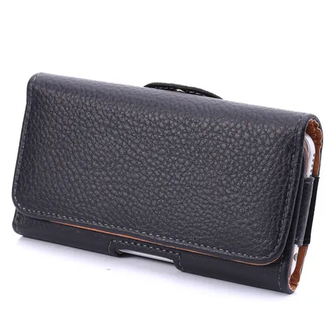 Universele PU Lederen Telefoon Heuptas Litchi Textuur Horizontale Riem Holster Case Met Flap Sluiting Slijtvast Cover Voor Mannen Vrouwen