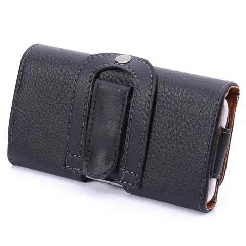 Universele PU Lederen Telefoon Heuptas Litchi Textuur Horizontale Riem Holster Case Met Flap Sluiting Slijtvast Cover Voor Mannen Vrouwen