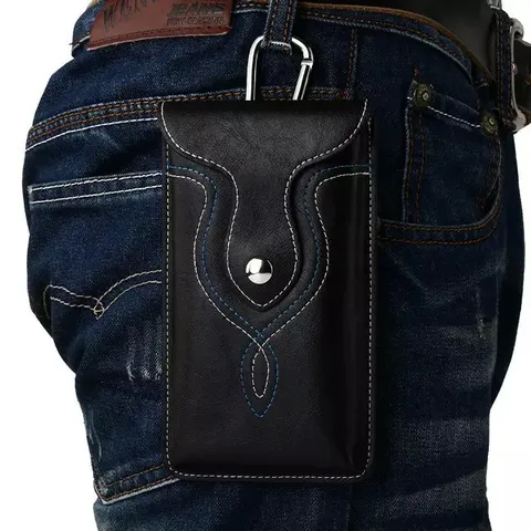 Universelle Outdoor Wandern Handy Hüfttasche Kunstleder PU Multifunktionale Taktische Gürteltasche Holster Tasche Mit Karabiner