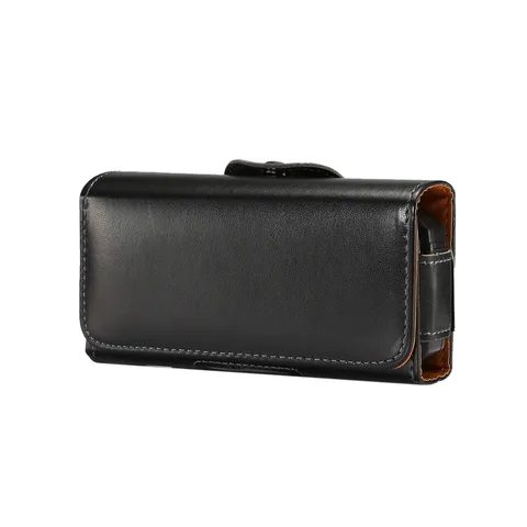 Mens Silicone Phone Case Belt Clip Holster Flip Cover Mobile Phone Waist Bag Litchi Texture Protective Sleeve Carrier