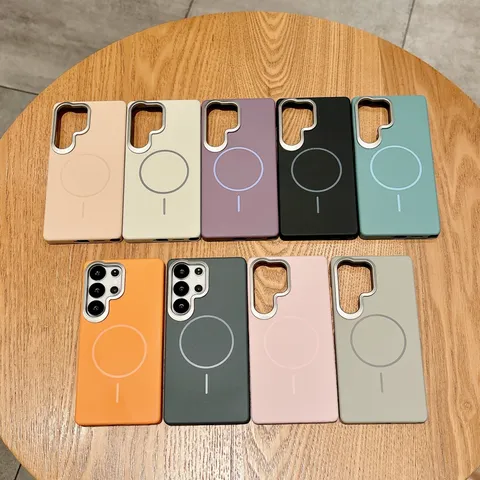 Matte Magnetic Phone Case For S26 Ultra S25 Plus PC TPU Skin Feel Shockproof Wireless Charging Protective Cover Skin Feel