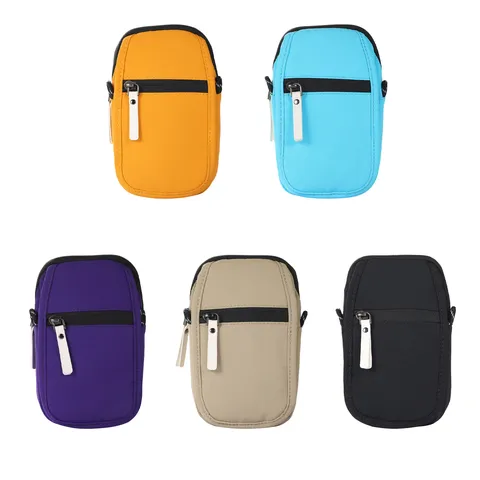Borsa per Cellulare Universale in Tessuto Multifunzionale Tracolla Marsupio Da Cintura Con Tracolla Regolabile Cerniera Portafoglio Casual