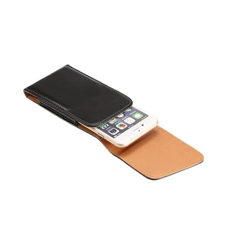 Universal PU Leather Phone Waist Bag Protective Case With Rotating Belt Clip Holster For Men Business Phone Sleeve