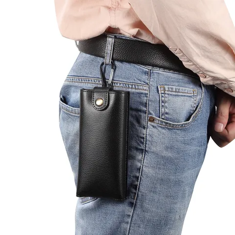 Universal Foldable Phone Holster Swivel Belt Clip Waist Bag For Samsung Z Fold 4 3 2 Huawei Mate Xs PU Leather Pouch Pouch Carabiner