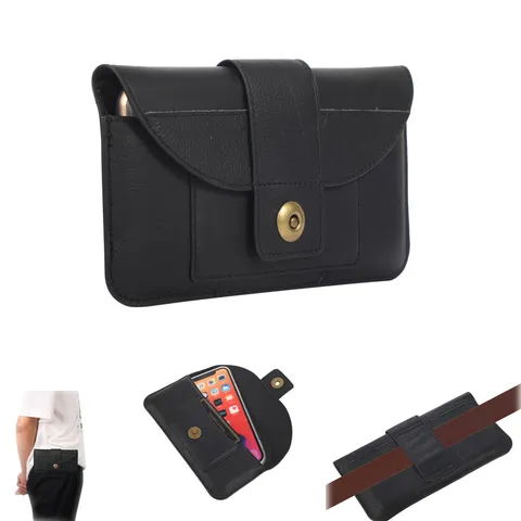 Universelle Gürteltasche Aus Echtem Leder Schlanke Oberschicht Kuhhaut Handyhülle Für Samsung iPhone Schutzhülle
