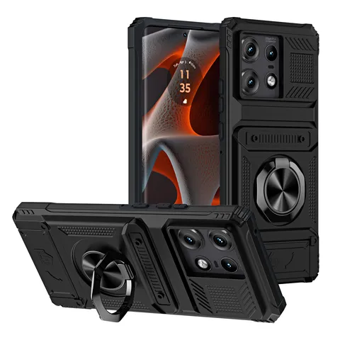 Funda Protectora Híbrida Blindada Antigolpes Para Motorola Edge Fusion Pro Con Soporte Y Ranura Para Tarjeta