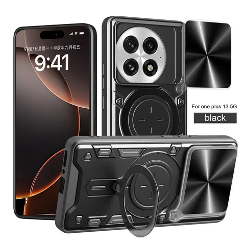 Funda de Teléfono Magnética Con Soporte Y Protector de Lente Deslizante Cubierta Trasera Antichoc Mate Para OnePlus 13 13R ACE5