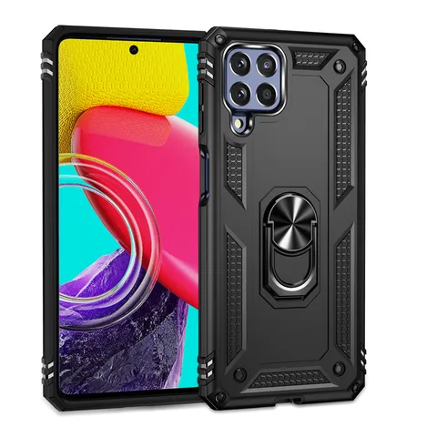 Funda de Teléfono de Armadura Militar Robusta para Samsung Galaxy M53 M52 M33 M23 Cubierta Protectora Antigolpes Con Soporte de Anillo Magnético