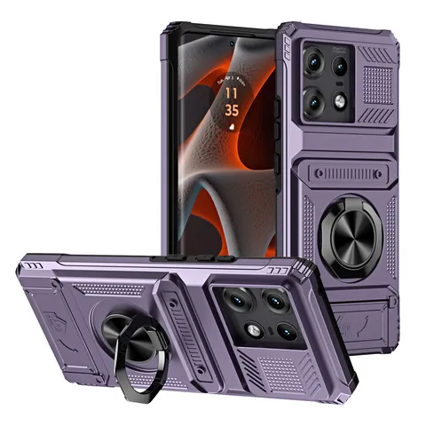 Funda Protectora Híbrida Blindada Antigolpes Para Motorola Edge Fusion Pro Con Soporte Y Ranura Para Tarjeta