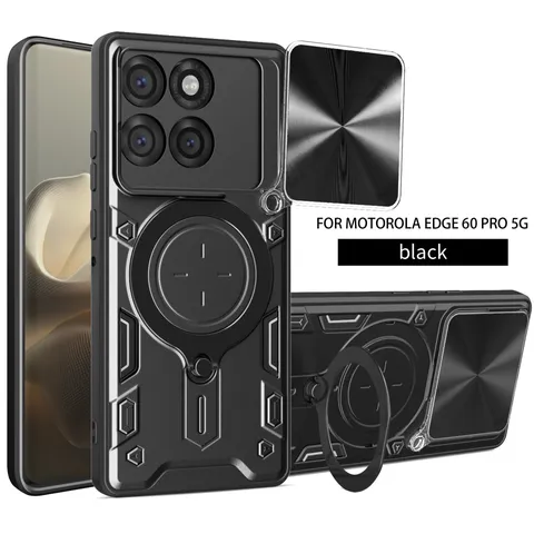 Τακτική Μαγνητική Θήκη Mecha Για Motorola Edge 60 Pro Αντικραδασμικό Κάλυμμα Θωράκισης Με Πτυσσόμενη Βάση Δακτυλίου Και Συρόμενο Προστατευτικό Φακού