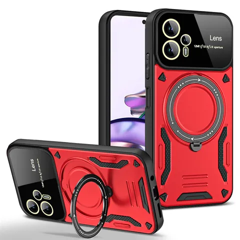 Μαγνητική Θήκη Κινητού Θώρακας Αντικραδασμική Με Στήριγμα Δακτυλίου Προστασία Φακού Για Motorola Moto G84 G34 G24 E13