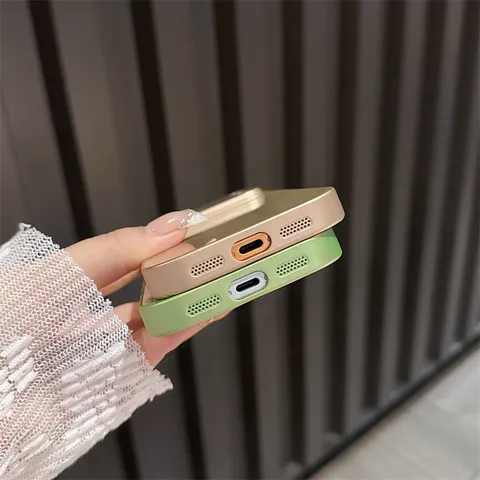 Trendy Glitter Faux Leather Phone Case Full Coverage Large Window Camera Lens Shockproof Protective Cover For iPhone Series