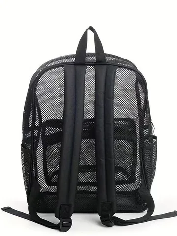 Large Capacity Nylon Mesh Backpack Casual Travel Unisex Lightweight Breathable Daypack Multifunctional Outdoor School Bookbag