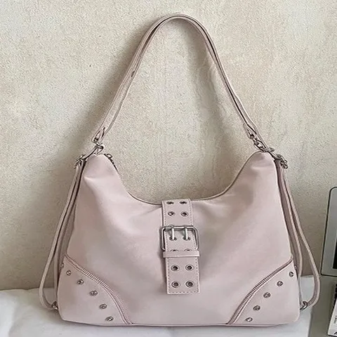 Women's Large Capacity Tote Bag PU Leather Casual Shoulder Underarm Bag Vintage Chic Daily Handbag Purse