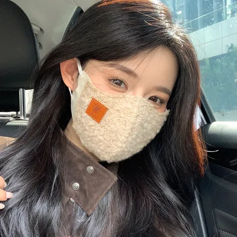 Winter Warm Plush Face Mask Windproof Fleece Cold Weather Face Cover For Women Daily Outdoor Sports Solid Color