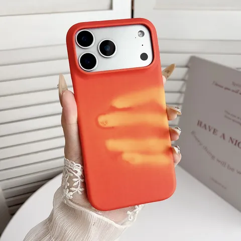 Thermal Color Changing Hard Phone Case For iPhone Series Slim PC Protective Back Cover Anti Scratch Mobile Housing