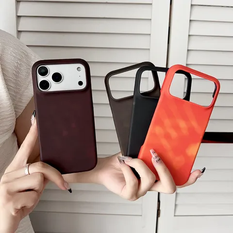 Thermal Color Changing Hard Phone Case For iPhone Series Slim PC Protective Back Cover Anti Scratch Mobile Housing