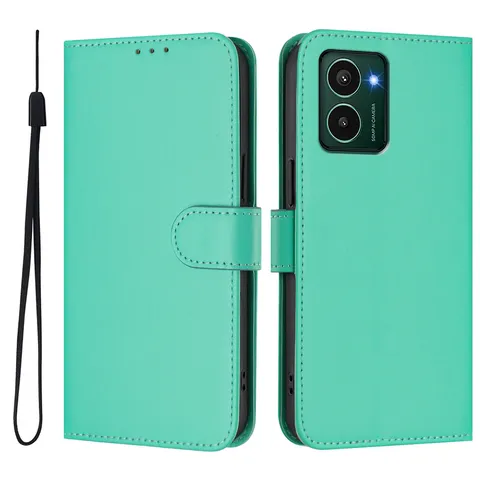 Effen Kleur PU Leer Flip Portemonnee Telefoonhoesje Voor Nokia Anti Val Magnetische Beschermhoes Met Kaartsleuven Lanyard