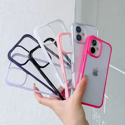 Zweifarbige Stoßfeste Acryl TPU Handyhülle Vollständige Abdeckung Matte Schutzhülle Kompatibel Mit iPhone Siebzehn Sechzehn Fünfzehn
