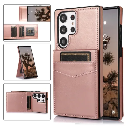 Multifunctionele Flip Leren Portemonnee Telefoonhoesje Met Kaartsleuven Standaard Voor S25 Ultra S25 Plus S24 FE
