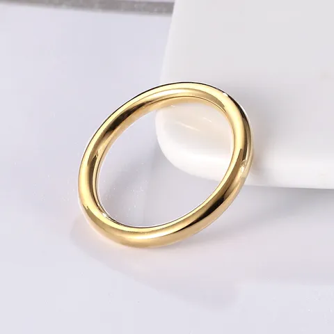 Bague Lisse Simple en Acier Titane Minimaliste Bague Alliance Géométrique pour Unisexe Bijoux de Mode Quotidiens