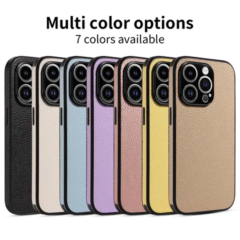 Luxury Synthetic Leather Anti Drop Phone Case For Apple iPhone Protective Back Cover Business Style Shockproof Phone Housing