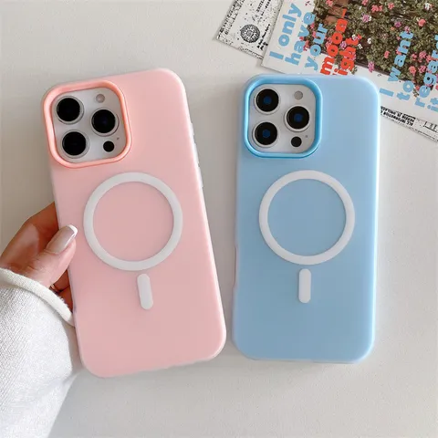 Coque de Téléphone en Silicone Liquide Magnétique MagSafe Pour iPhone 16 15 14 13 Pro Max Plus Coque Arrière Souple Antichoc