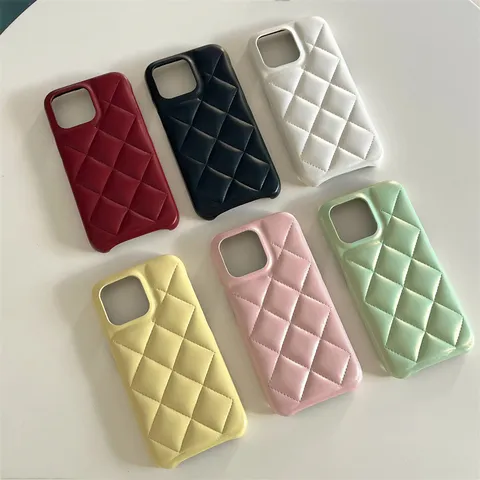 Minimalist Rhombic Silicone Phone Case Full Protection Back Cover For iPhone Series