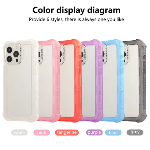 Minimalist Matte TPU PC Three-in-One Shockproof Anti-Drop Phone Case With Airbag Protection For iPhone Heavy Duty Hard Shell Cover
