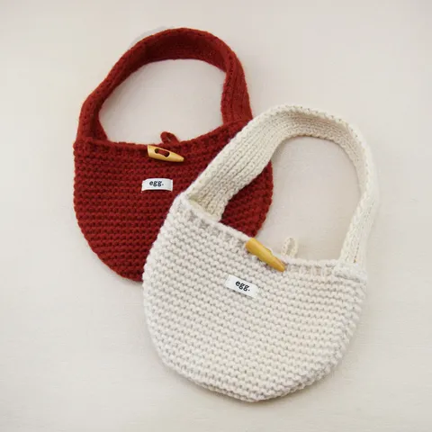 Borsa a Mano Minimalista in Maglia di Poliestere Tinta Unita Intrecciata Con Bottone ad Alamaro Morbida Casual Modello Dumpling per Uso Quotidiano Donna