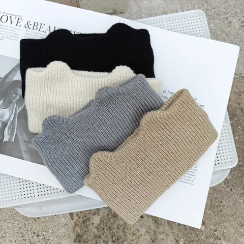 Simpatica Fascia Per Capelli In Maglia Di Poliestere Con Orecchie Di Gatto Fascia Per Capelli A Tesa Larga Fascia Termica Caldo Copricapo Invernale Accessori Per Capelli Yoga Sportivi Per Donne Bambini