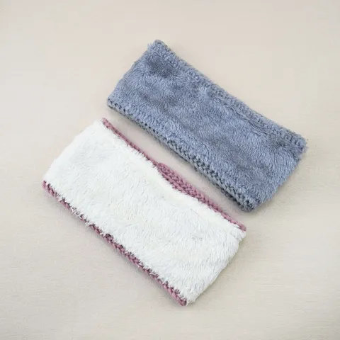 Women Winter Cable Knit Headband Fleece Lined Fuzzy Ear Warmer Wide Chunky Hairband Thermal Twist Hair Accessories For Outdoor Sports