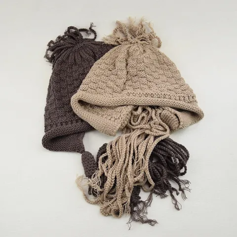 Berretto in Maglia a Scacchi Vintage All Uncinetto Con Nappe Intrecciate Cappello Europeo Invernale Caldo Antivento All Aperto per Uomo Donna