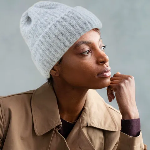 Unisex Winter Warm Knit Beanie Hat Solid Color Acrylic Ribbed Cuff Beanie Cap Soft Faux Wool Outdoor Sports Ski Hat Gift