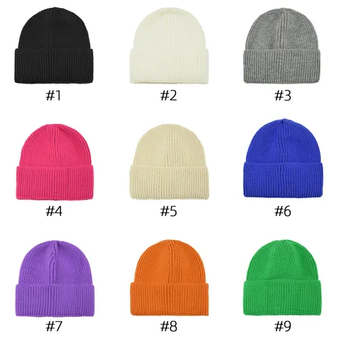 Unisex Winter Warm Knit Beanie Hat Ribbed Vertical Stripes Cuffed Skull Cap For Men Women Outdoor Skiing Sports Casual