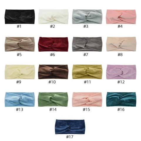 Women Plush Cross Knot Hairband Winter Warm Ear Warmer Wide Solid Color Headband Casual Sports Yoga Face Wash Hair Accessories