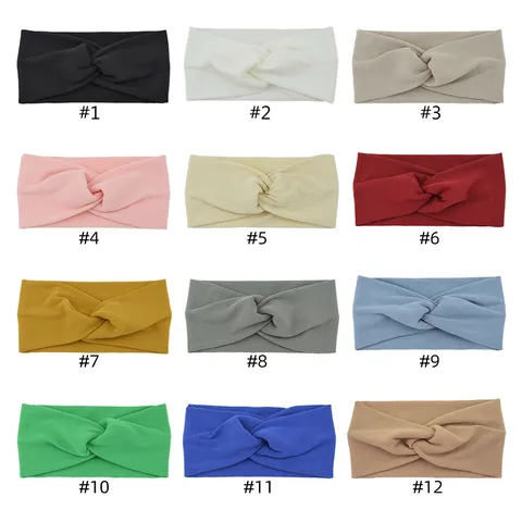 Women Striped Cross Headband Elastic Sporty Yoga Hair Band Wide Brim Ribbed Turban Headwrap For Washing Face Exercise Workout Hair Accessories