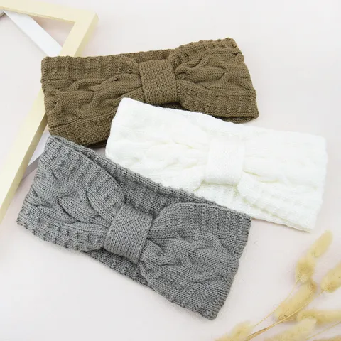 Fascia per Capelli a Treccia Donna Doppio Strato Fiocco Elastica Scaldaorecchie Sport All Aperto Accessori Capelli Turban